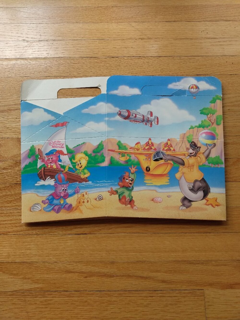 Vtg The Disney Afternoon Paper Box Ducktales Chip n Dale TaleSpin Gummi Bears